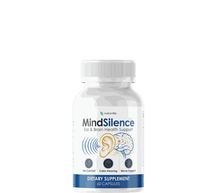 MindSilence ear and brain health support, 60 capsules per bottle